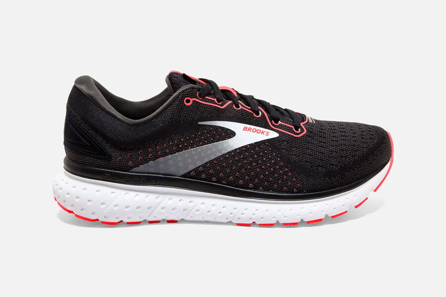 Zapatillas Running Brooks Glycerin 18 Mujer Negras/Coral/Blancas Ofertas AQTS31026